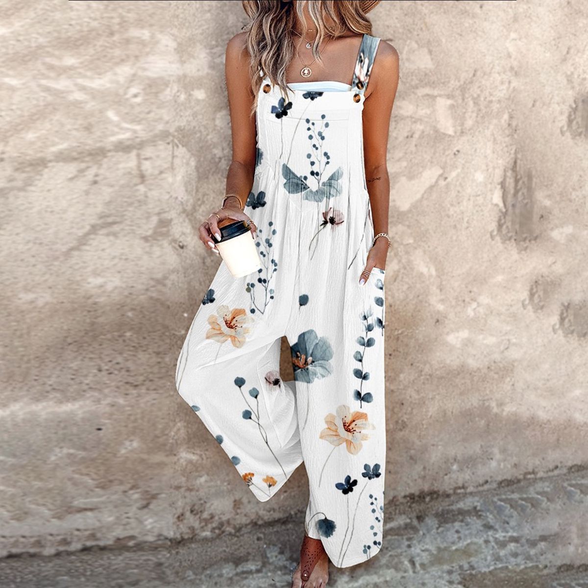 Lisa | Bequeme Bedruckte Latzhose