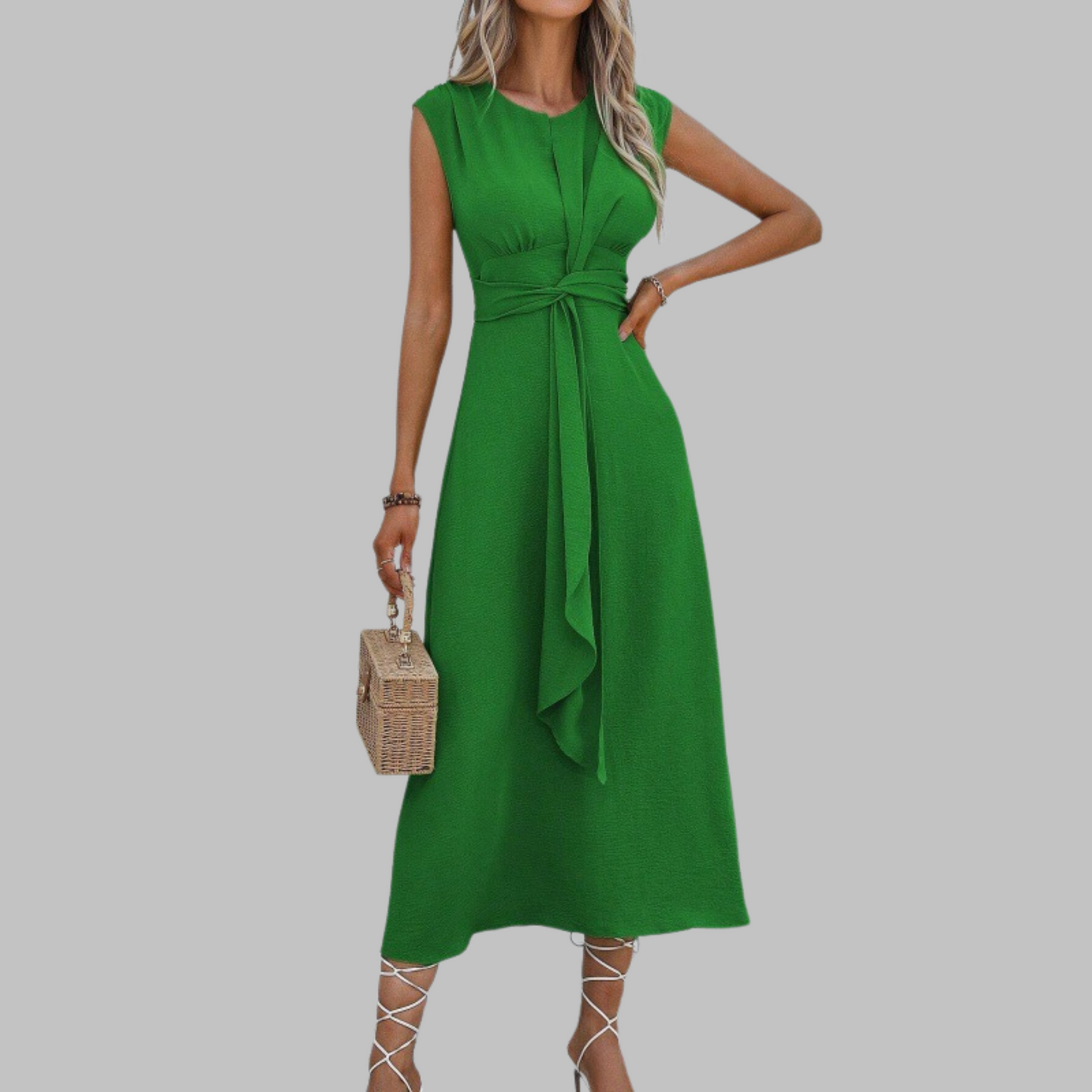 Reese | Elegant Ärmellos Rundhalsausschnitt Maxikleid