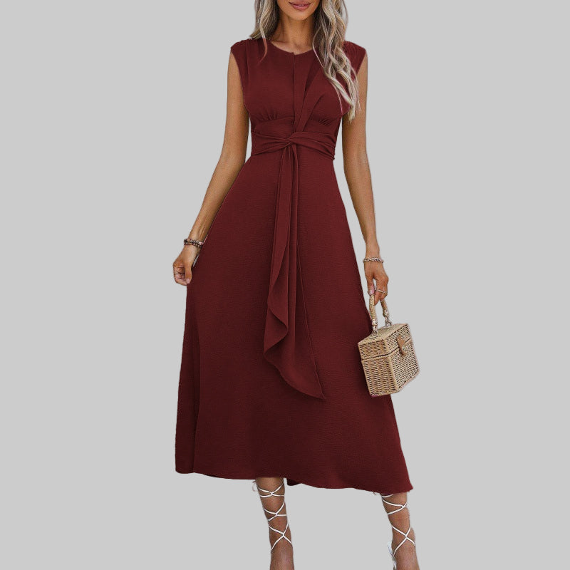 Reese | Elegant Ärmellos Rundhalsausschnitt Maxikleid