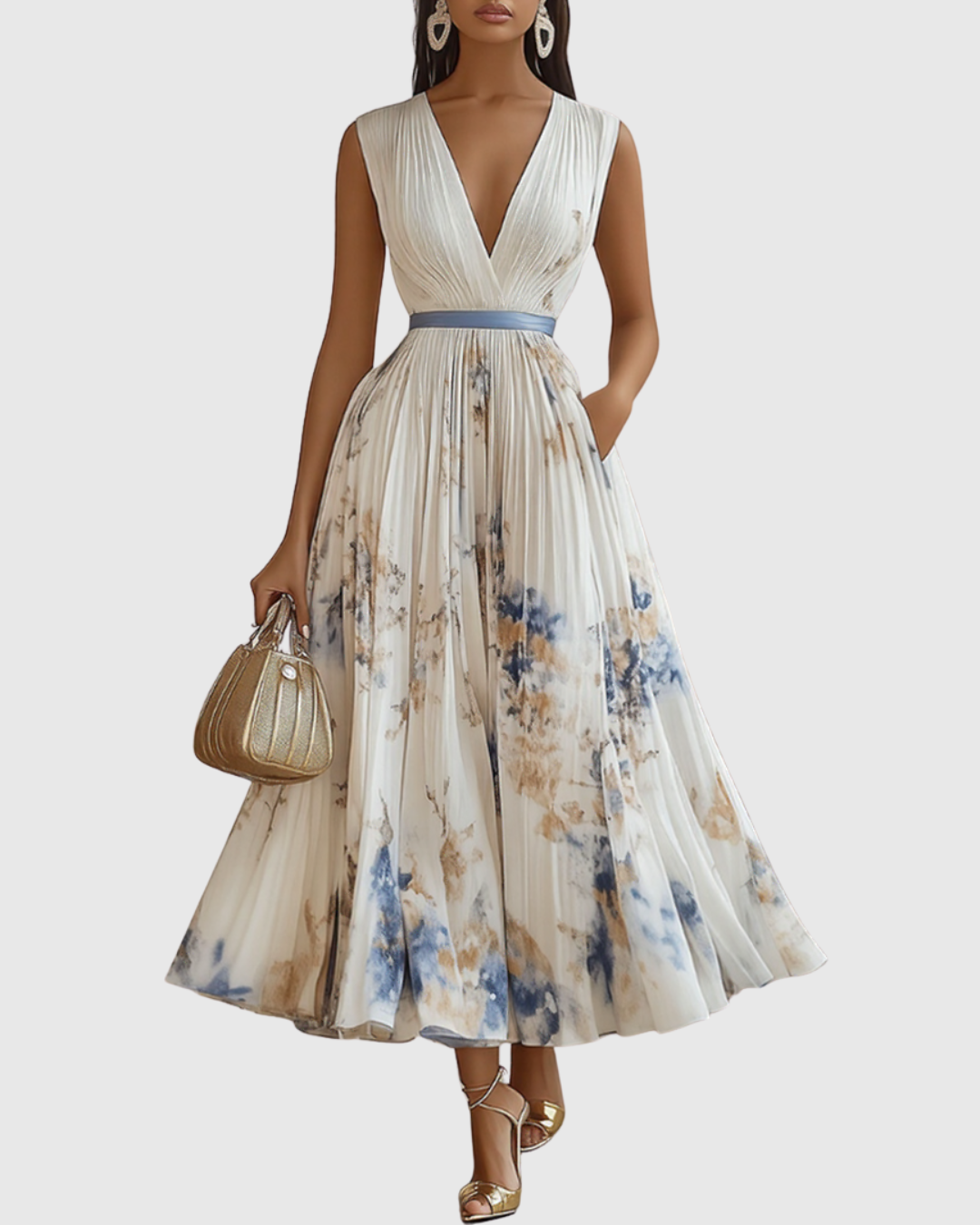 Rowella | Elegantes Maxikleid mit Falten
