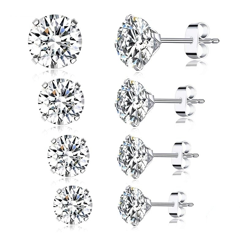 Zirkonia-Ohrstecker 925 Silberoptik