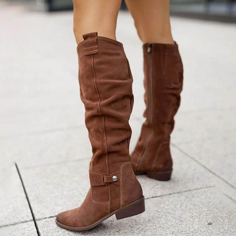 Zavira | Elegante Warme Wildlederstiefel