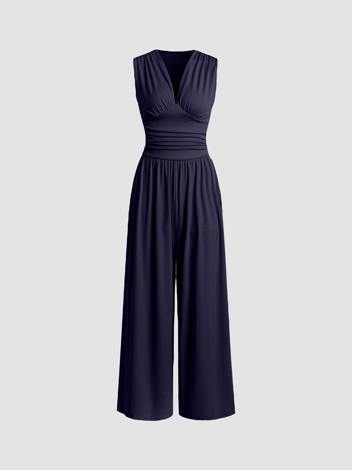 Wilma | Schicker, ärmelloser Jumpsuit mit weitem Bein