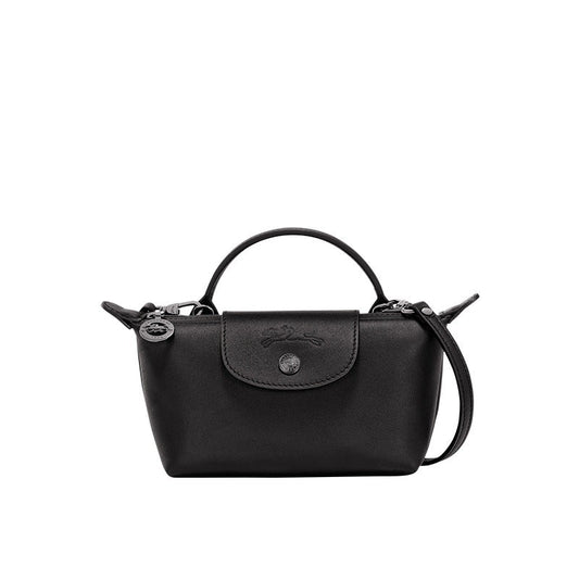 Mini Leder Tasche - Schwarz