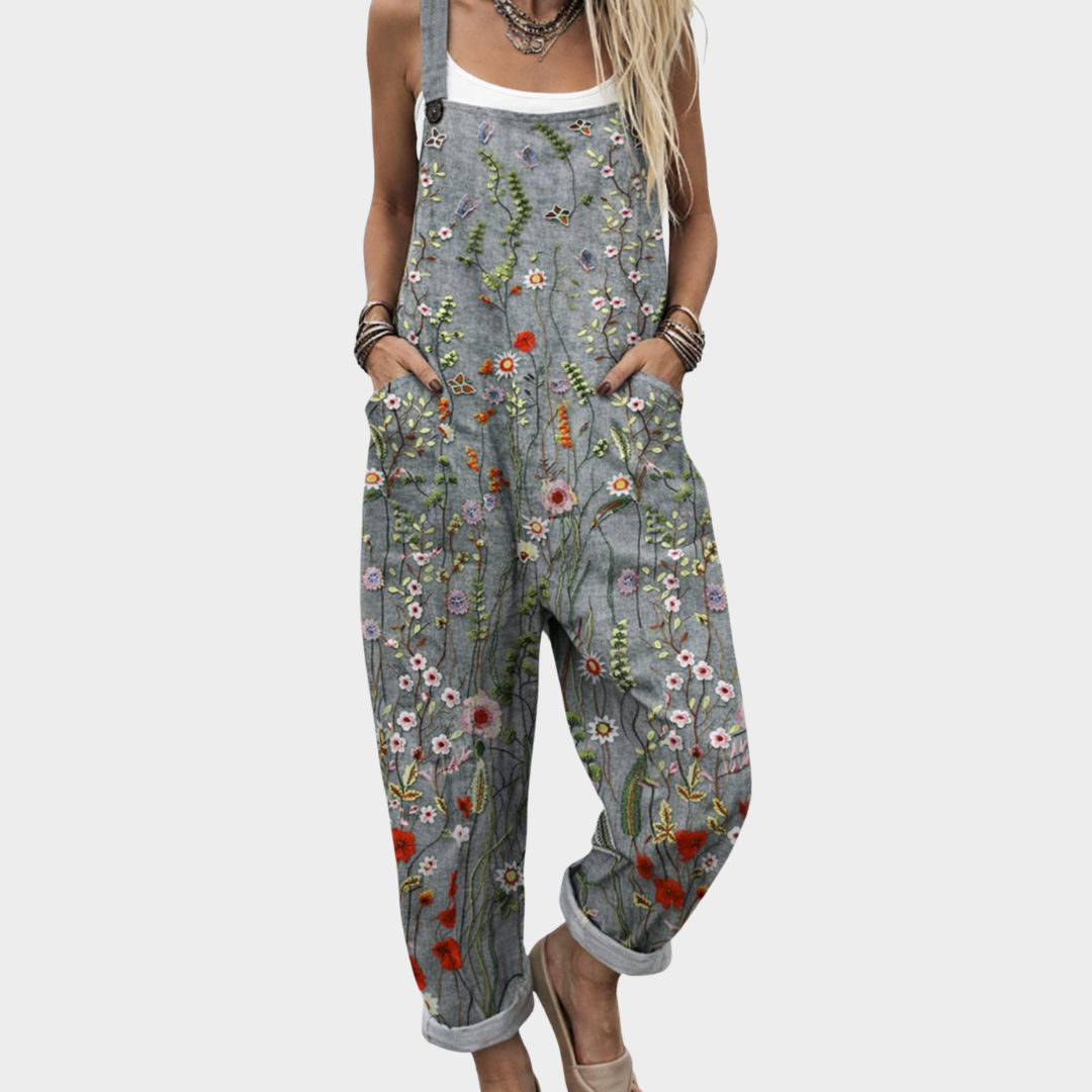 Brigit | Bequeme Bedruckte Latzhose