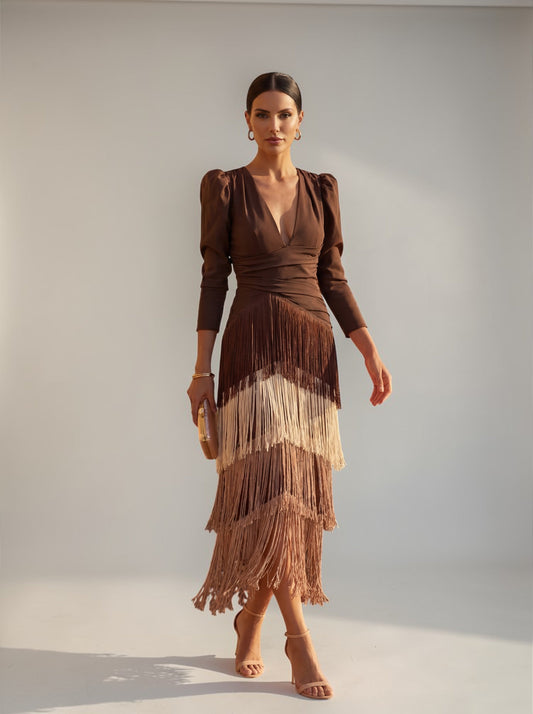 Sofia | Elegantes Kleid mit Fransen