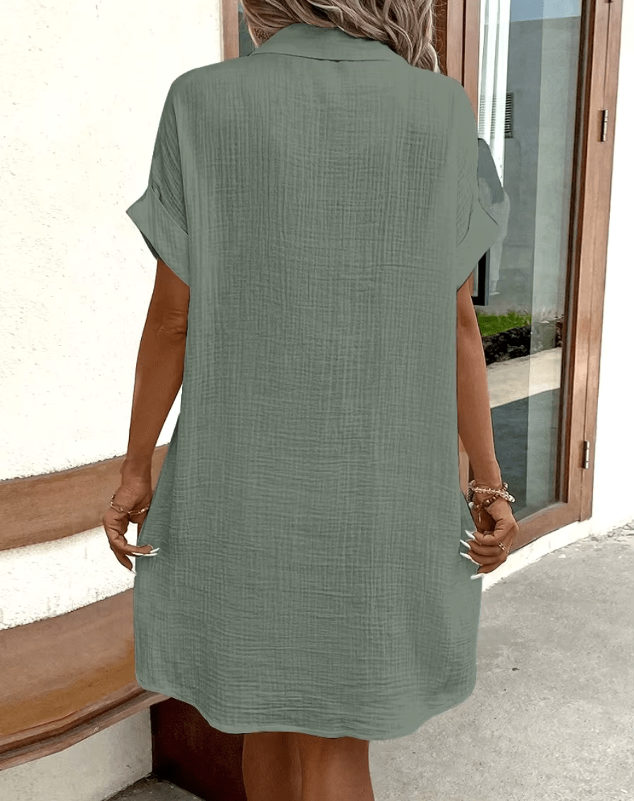 Luz | Bequemes Hemdkleid mit Knöpfen