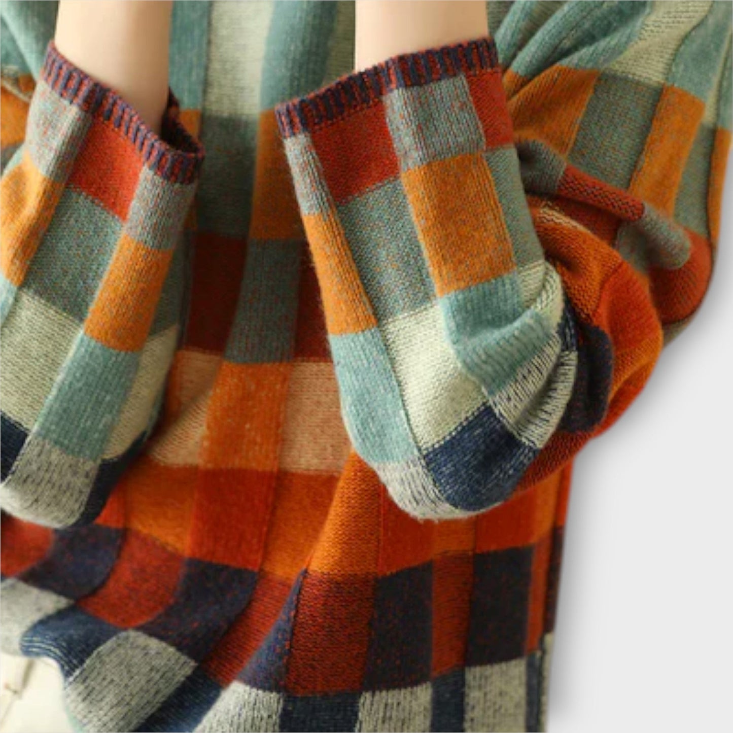 Erika | Patchwork Rollkragenpullover