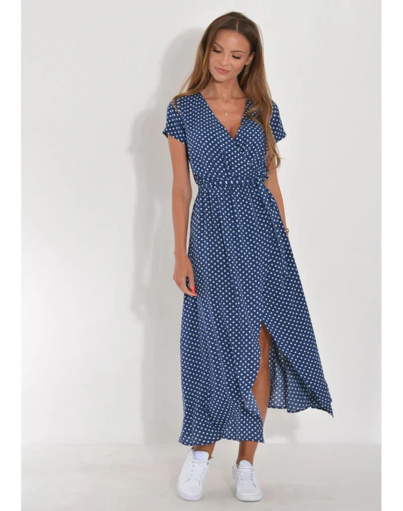 Julia | Elegantes Kleid mit V-Ausschnitt und figurformendem Schnitt