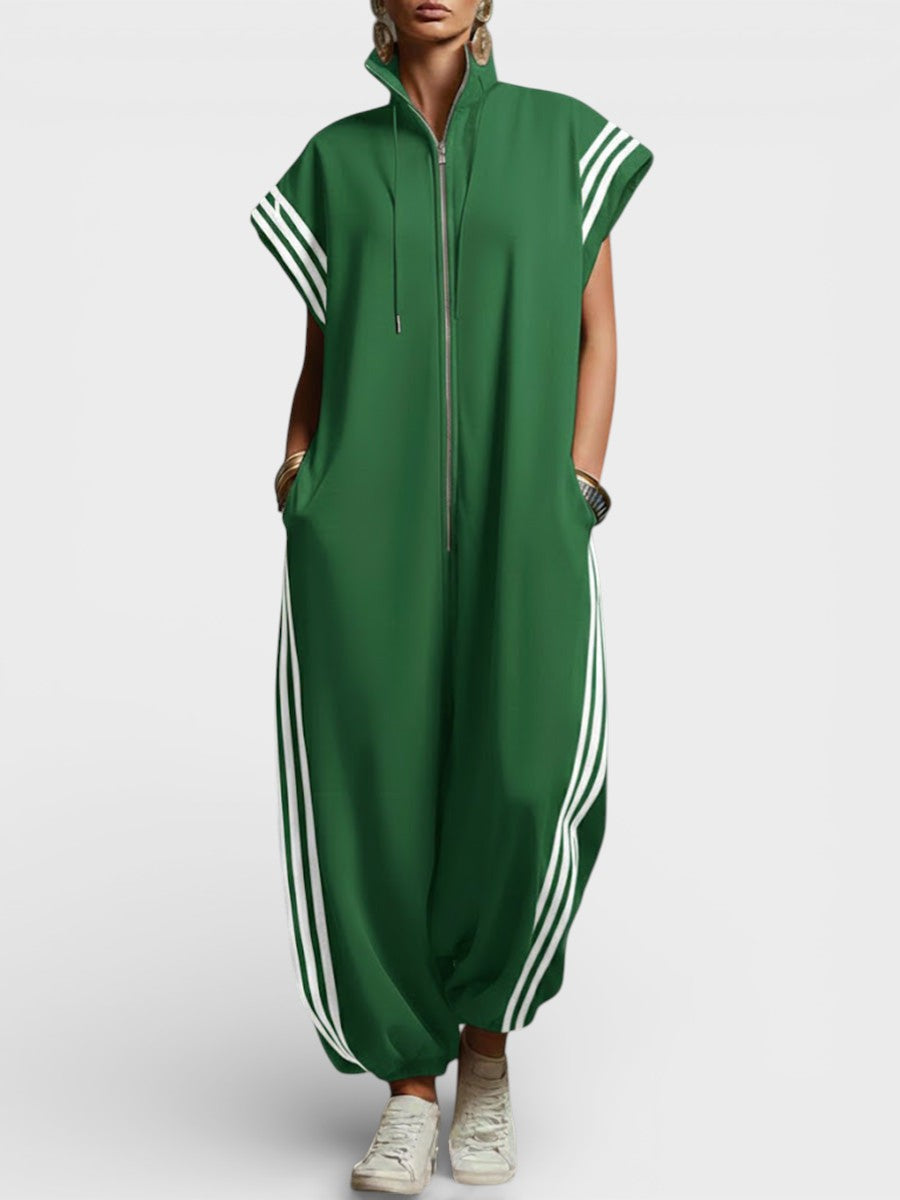 Valentina | Reißverschluss Hals Jumpsuit