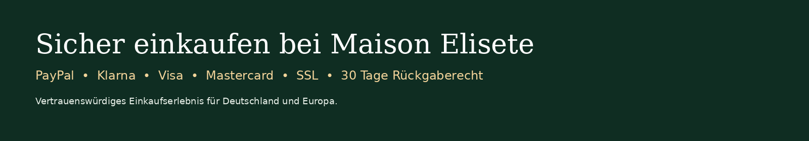 Sicher einkaufen bei Maison Elite